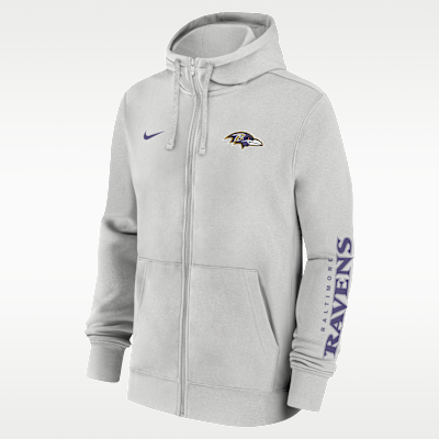Baltimore Ravens Club Men's Nike NFL Full-Zip Hoodie. Nike.com